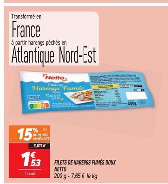 Netto Filets de harengs fumes doux netto offre