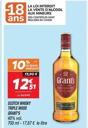 Netto Scotch whisky triple wood grant's offre