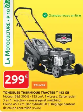 Rural Master TONDEUSE THERMIQUE TRACTÉE T 463 GB offre
