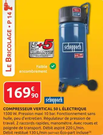 Rural Master COMPRESSEUR VERTICAL 50 L ÉLECTRIQUE offre