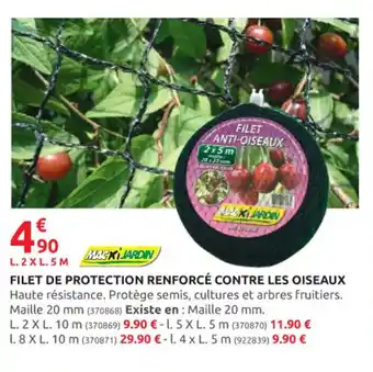 Rural Master FILET DE PROTECTION RENFORCÉ CONTRE LES OISEAUX offre