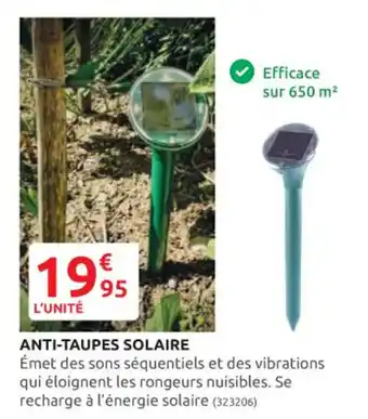 Rural Master ANTI-TAUPES SOLAIRE offre
