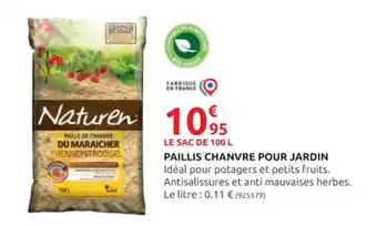 Rural Master PAILLIS CHANVRE POUR JARDIN offre