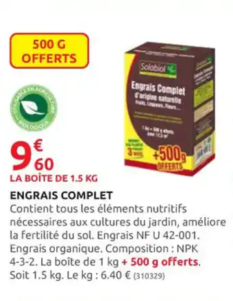 Rural Master ENGRAIS COMPLET offre