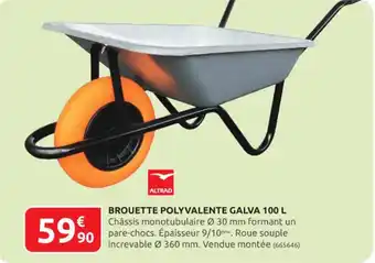 Rural Master BROUETTE POLYVALENTE GALVA 100 L offre