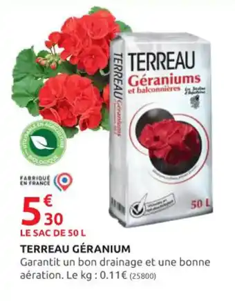 Rural Master TERREAU GÉRANIUM offre