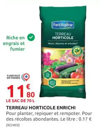 Rural Master TERREAU HORTICOLE ENRICHI offre