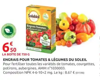 Rural Master ENGRAIS POUR TOMATES & LÉGUMES DU SOLEIL offre