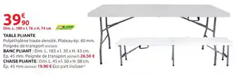 Rural Master TABLE PLIANTE offre