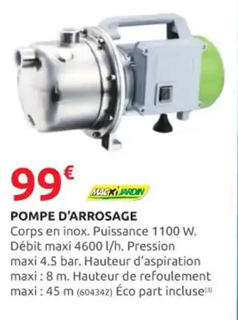 Rural Master POMPE D'ARROSAGE offre