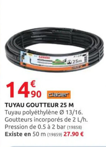 Rural Master TUYAU GOUTTEUR 25 M offre