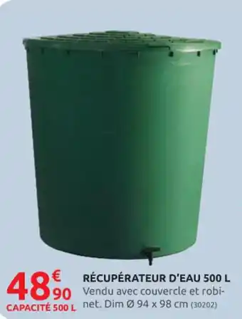 Rural Master RÉCUPÉRATEUR D'EAU 500 L offre
