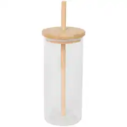 Action Gobelet avec couvercle et paille en bambou offre