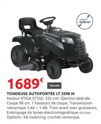 Rural Master TONDEUSE AUTOPORTÉE LT 3598 M offre