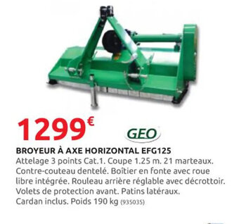 Rural Master BROYEUR À AXE HORIZONTAL EFG125 offre