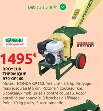 Rural Master BROYEUR THERMIQUE R70-GP160 offre