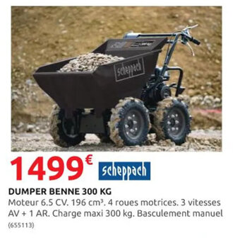 Rural Master DUMPER BENNE 300 KG offre
