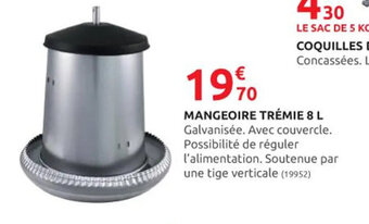 Rural Master MANGEOIRE TRÉMIE 8 L offre