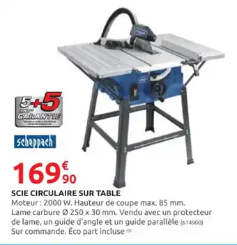 Rural Master SCIE CIRCULAIRE SUR TABLE offre