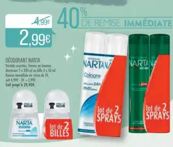 Match DÉODORANT NARTA offre