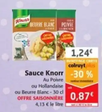 Colruyt Sauce Knorr offre
