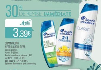 Match SHAMPOOING HEAD & SHOULDERS offre
