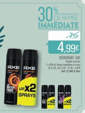 Match DÉODORANT AXE offre