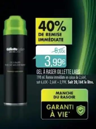 Match GEL À RASER GILLETTE LABS offre