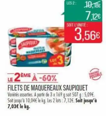FILETS DE MAQUEREAUX SAUPIQUET