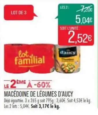 Match MACÉDOINE DE LÉGUMES D'AUCY offre