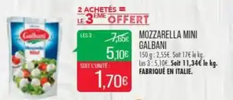 Match MOZZARELLA MINI GALBANI offre