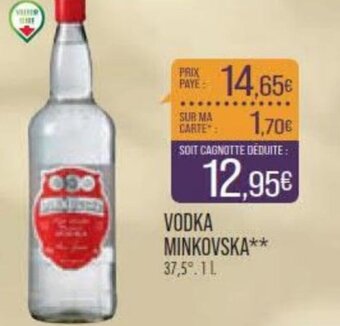 Match VODKA MINKOVSKA** offre