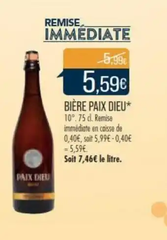Match BIÈRE PAIX DIEU* offre