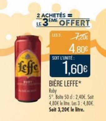 Match BIÈRE LEFFE* offre