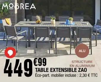 La Foir'Fouille TABLE EXTENSIBLE ZAO offre