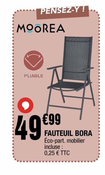La Foir'Fouille FAUTEUIL BORA offre