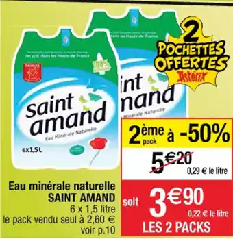 Cora x Carrefour Eau minérale naturelle SAINT AMAND offre