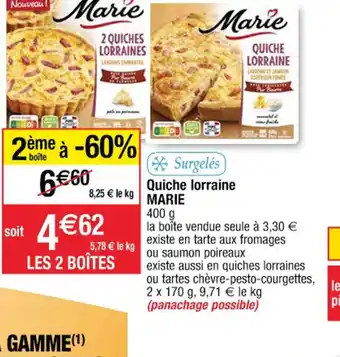 Cora x Carrefour Quiche lorraine MARIE offre