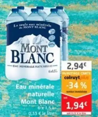 Colruyt Eau minérale naturelle Mont Blanc offre
