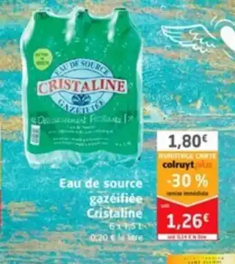 Colruyt Eau de source gazéifiée Cristaline offre