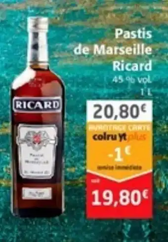 Colruyt Pastis de Marseille Ricard offre