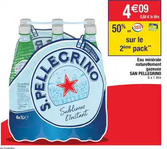 Cora x Carrefour Eau minérale naturellement gazeuse SAN PELLEGRINO offre