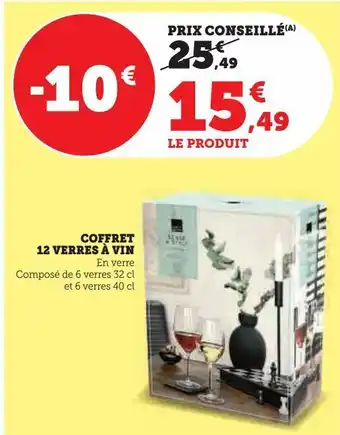 Coffret 12 verres à vin