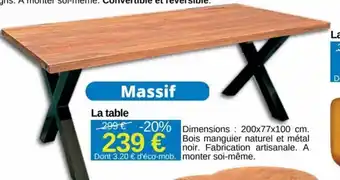KREABEL La table offre