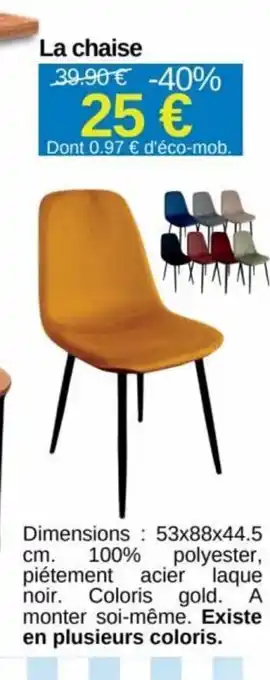 KREABEL La chaise 39.90 € -40% offre