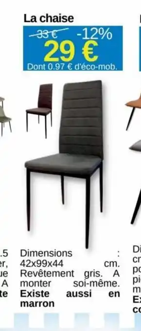KREABEL La chaise offre