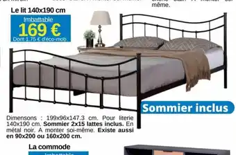 Le lit 140x190 cm