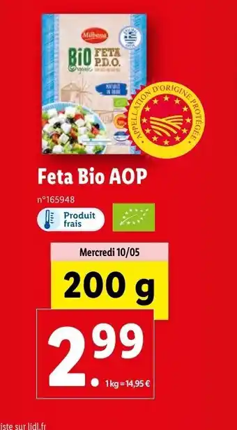 Lidl Feta Bio AOP offre
