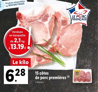 Lidl 15 côtes de porc premières (1) offre