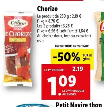 Lidl Chorizo offre